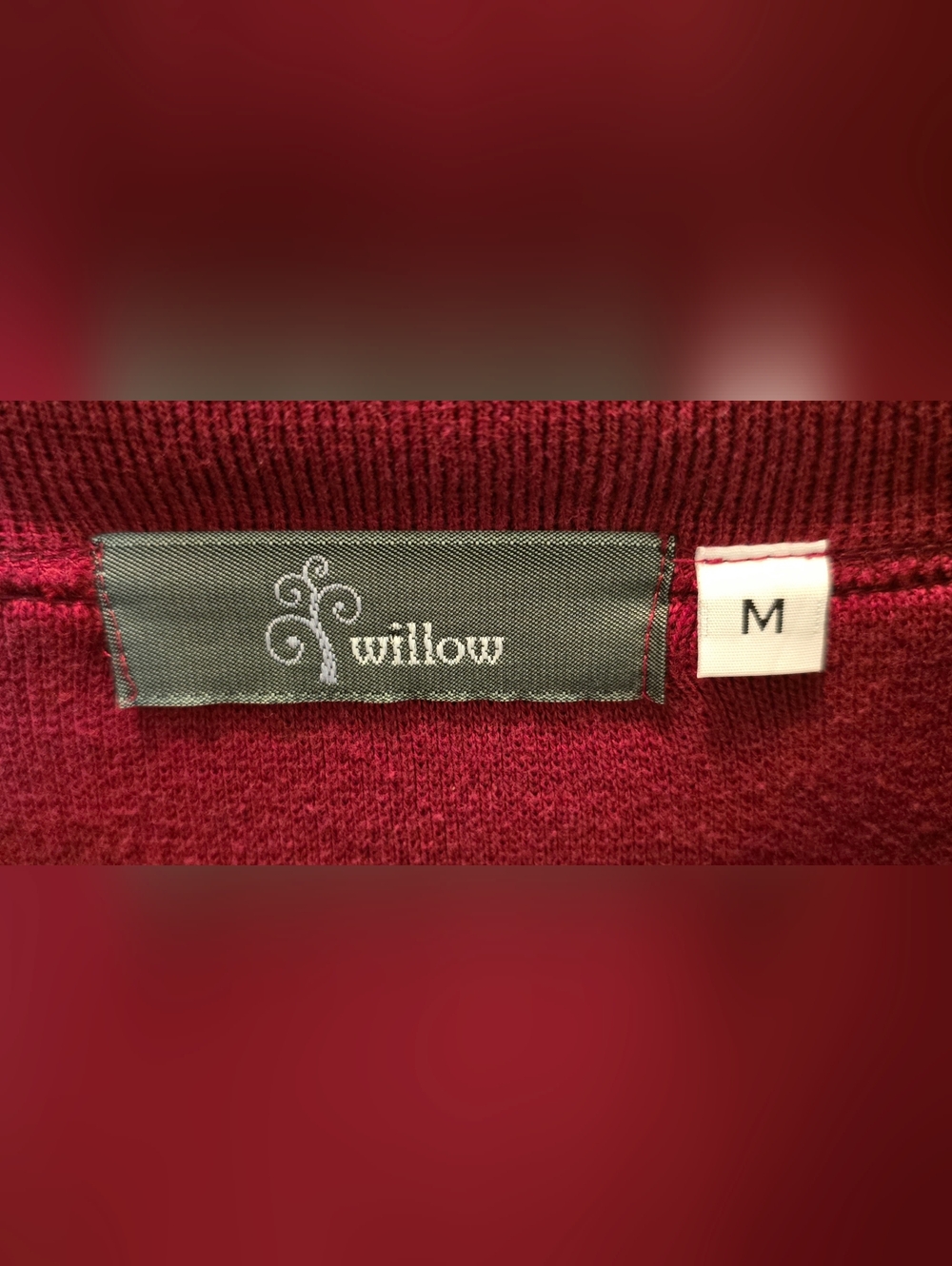 Willow Deep Burgundy Button Front Cardigan - Medium - Picture 5 of 8